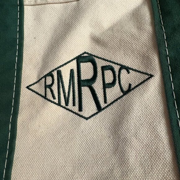 LL Bean Boat & Tote Small Forest Green Canvas Bag | Vintage Preppy Embroidered - Picture 5 of 11